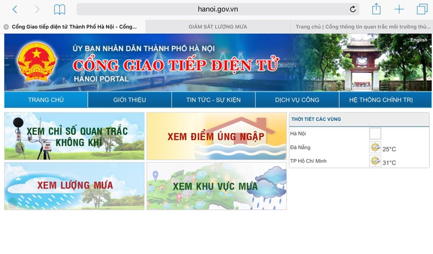 Hà Nội công khai chỉ số chất lượng không khí lên mạng