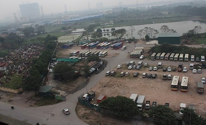 Dự án KĐT Thịnh Liệt (quận Hoàng Mai) bị "treo" gần 14 năm. Nhiều khu vực biến thành bãi đỗ xe. 