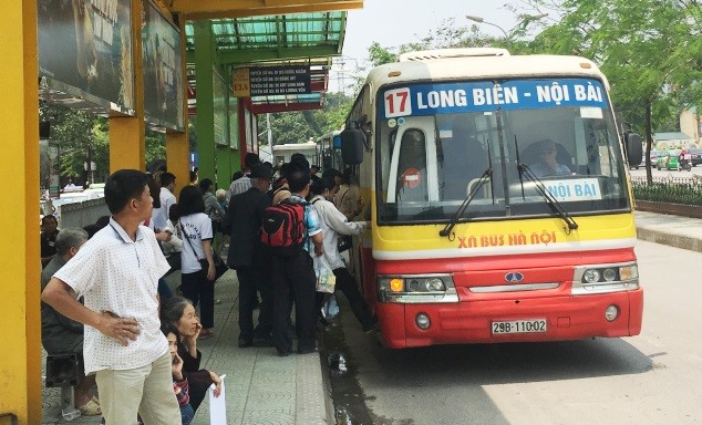 Với việc có thêm tuyến tuyến số 68, hiện Hà Nội có 6 tuyến buýt chạy đến Nội Bài. Ảnh: A.Trọng ​ ​