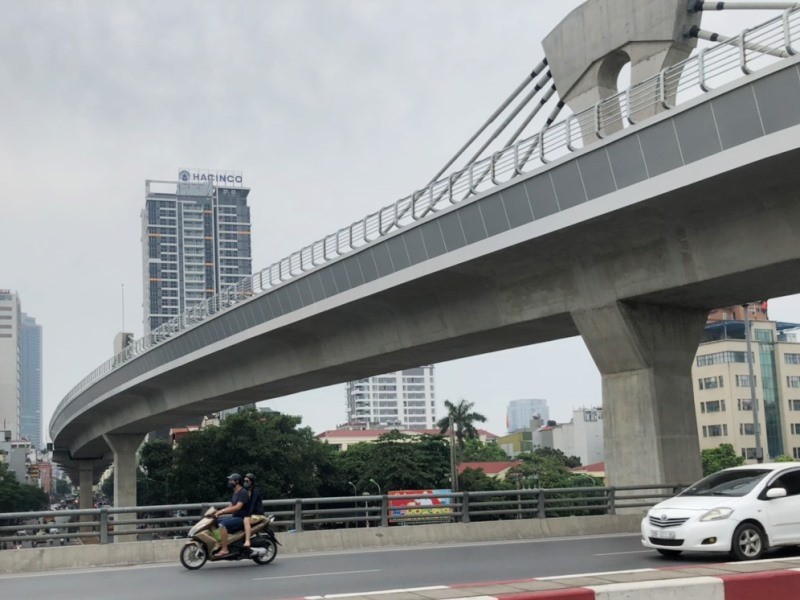 Dự án metro Nhổn – ga Hà Nội đã thi công xong đoạn tuyến trên cao