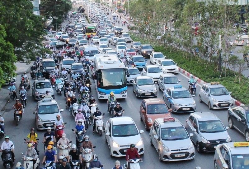Sau khi khảo sát, Tư vấn đã lựa chọn Vành đai 3 làm ranh giới để lập trạm thu phí xe vào nội đô Hà Nội. Ảnh: Trọng Đảng