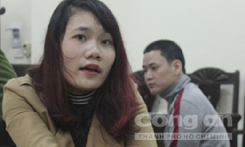 Bị cáo Nguyễn Thị Nhật tại phiên tòa