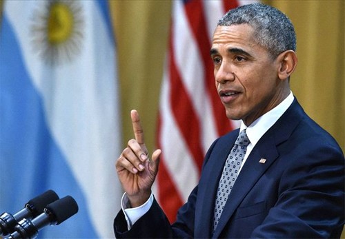 Tổng thống Mỹ đang thăm Argentina. Ảnh: Reuters