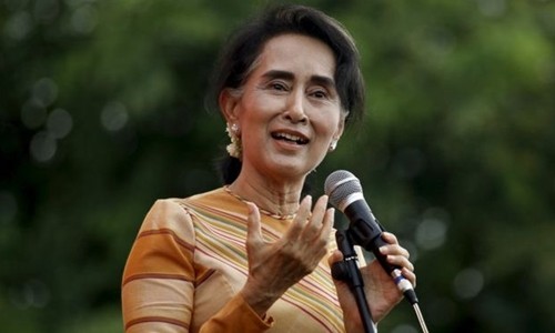 Bà Aung San Suu Kyi thường được gọi là "Quý bà" Myanmar. Ảnh: Reuters