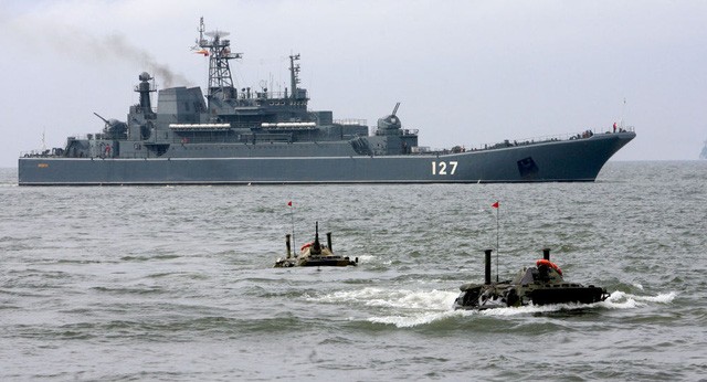 Tàu đổ bộ Minsk của Hải quân Nga. (Ảnh minh họa: Sputnik)