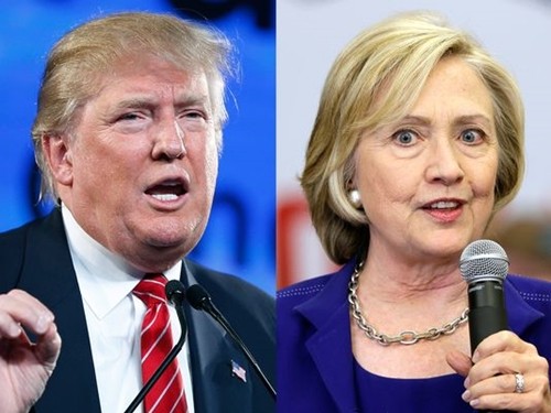 Tỷ phú Donald Trump (trái) và cựu ngoại trưởng Mỹ Hillary Clinton. Ảnh: AP.