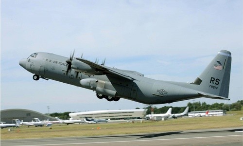 Máy bay vận tải C-130J của không quân Mỹ. Ảnh: U.S. Air Force