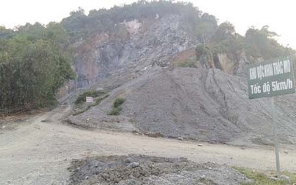Khu vực khai thác đá của HTX Đá vôi và VLXD Bó Luông