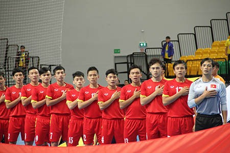 Đội tuyển futsal Việt Nam lần đầu được dự VCK World Cup vào tháng 9 tới đây (ảnh: Trọng Vũ)