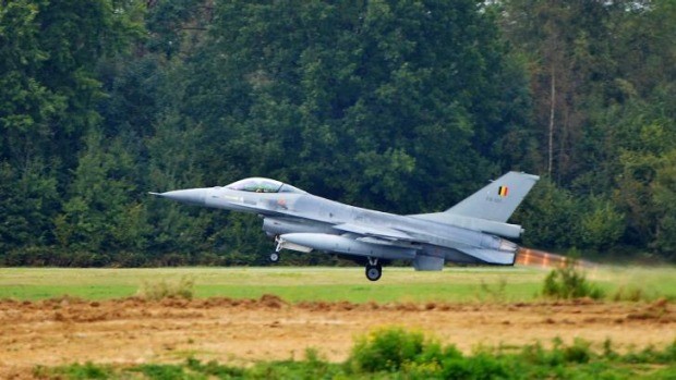 Máy bay F-16 của Không quân Bỉ. (Ảnh: AFP)