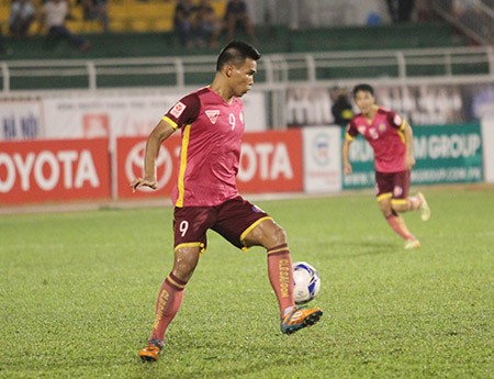 Duy Long đang là chân sút chủ lực của Sài Gòn FC, thi đấu tốt trong thời gian qua (ảnh: Trọng Vũ)