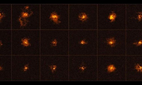 Hình ảnh các chuẩn tinh có quầng sáng trong vũ trụ. Ảnh: ESO.