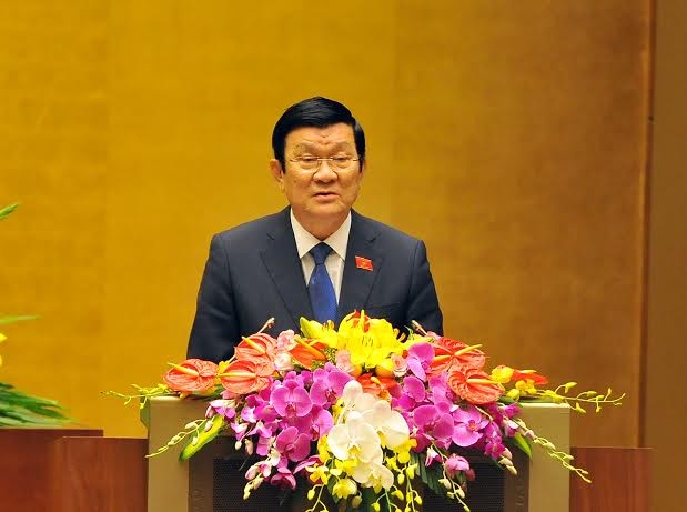 Quốc hội đồng ý miễn nhiệm Chủ tịch nước Trương Tấn Sang. Ảnh Như Ý