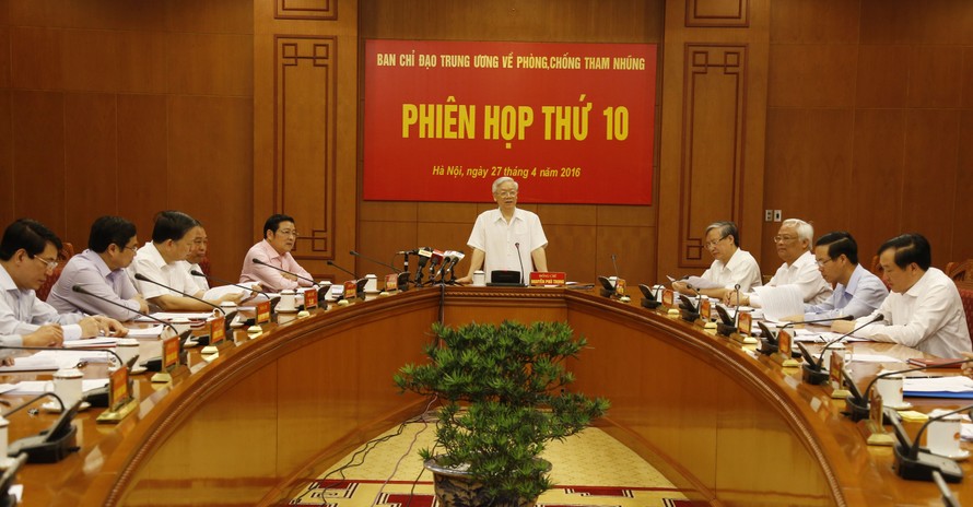 Tổng Bí thư Nguyễn Phú Trọng chủ trì phiên họp thứ 10 Ban Chỉ đạo về phòng chống tham nhũng