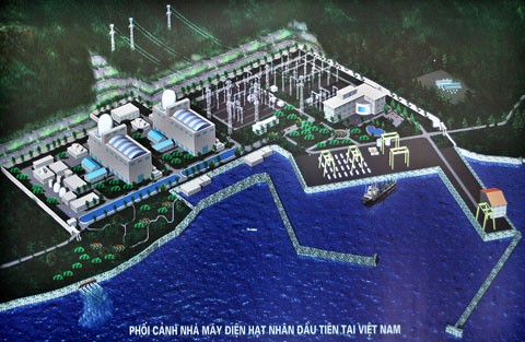 Mô hình điện hạt nhân Ninh Thuân. Ảnh Tư liệu