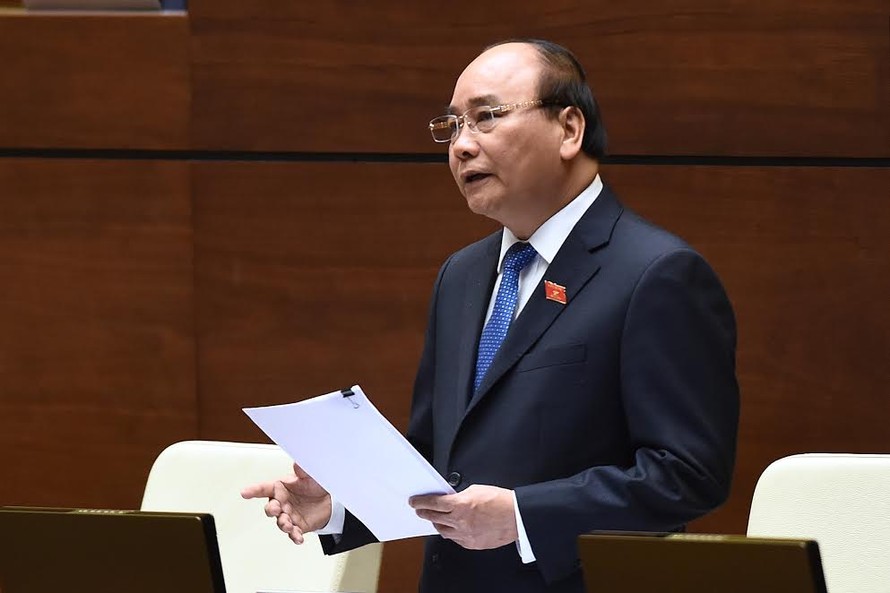 Thủ tướng Nguyễn Xuân Phúc trả lời chất vấn (ảnh Như Ý)
