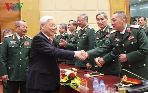 Tổng Bí thư Nguyễn Phú Trọng thăm Tổng Cục Tình báo, Bộ Quốc phòng (ảnh VOV)