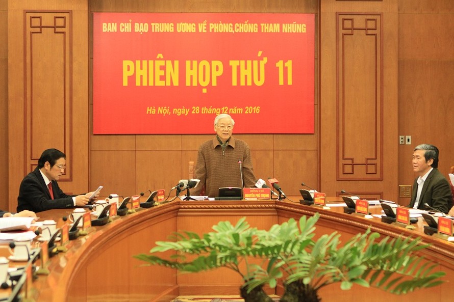 Tổng Bí thư Nguyễn Phú Trọng chủ trì phiên họp lần thứ 11 Ban Chỉ đạo T.Ư về Phòng chống tham nhũng
