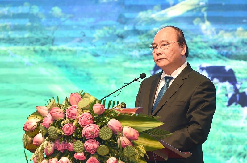 Thủ tướng Nguyễn Xuân Phúc phát biểu tại Hội nghị xúc tiến đầu tư tỉnh Sơn La (ảnh Q.H)