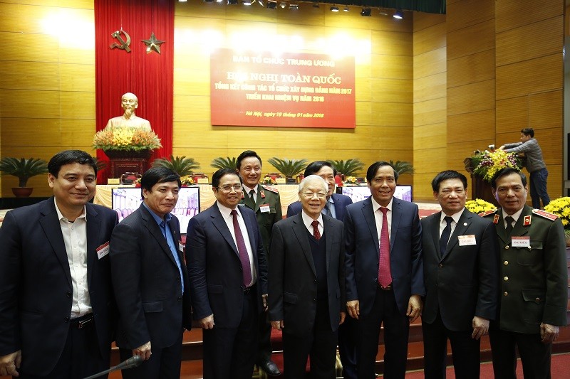 Tổng Bí thư Nguyễn Phú Trọng và các đại biểu tham dự hội nghị (ảnh Như Ý)