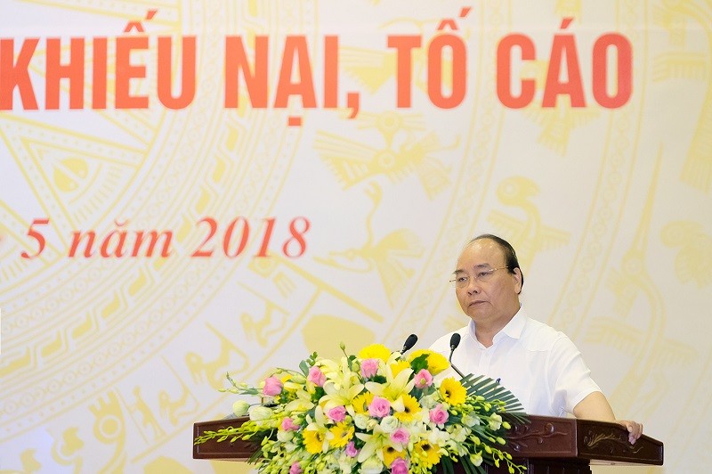 Thủ tướng Nguyễn Xuân Phúc chủ trì Hội nghị về giải quyết khiếu nại, tố cao (ảnh N.H)