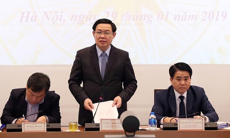 Phó Thủ tướng Vương Đình Huệ và các bộ, ngành làm việc với Hà Nội về thu hút FDI