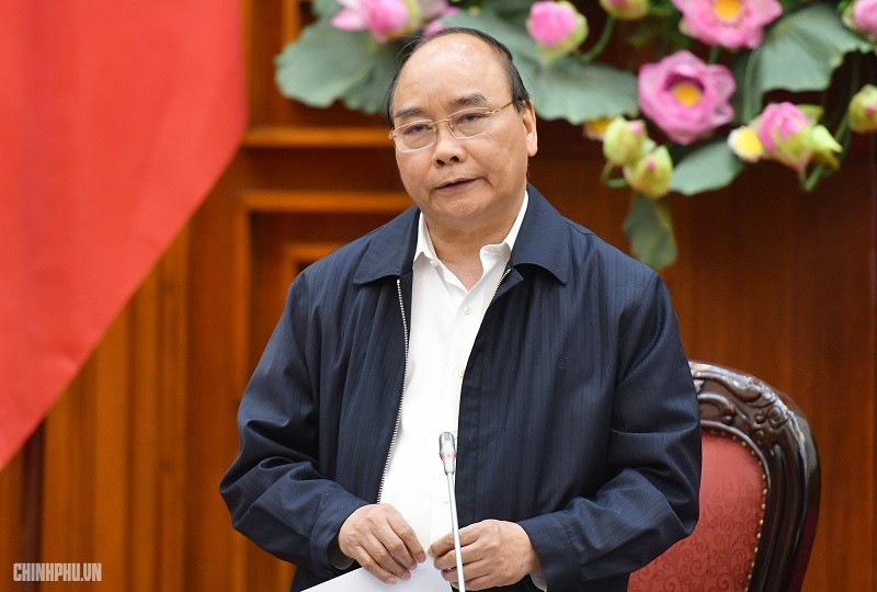Thủ tướng Nguyễn Xuân Phúc chủ trì cuộc họp về lúa gạo (ảnh N.H)