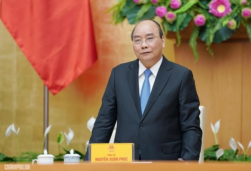 Thủ tướng Nguyễn Xuân Phúc phát biểu tại phiên họp Chính phủ 