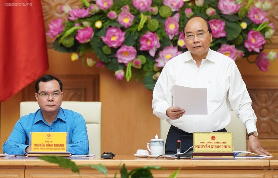 Thủ tướng Nguyễn Xuân Phúc phát biểu tại cuộc làm việc