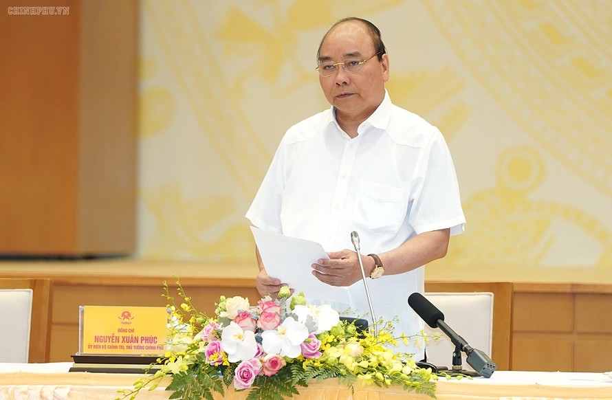 Thủ tướng Nguyễn Xuân Phúc phát biểu tại hội nghị (ảnh Q.H)