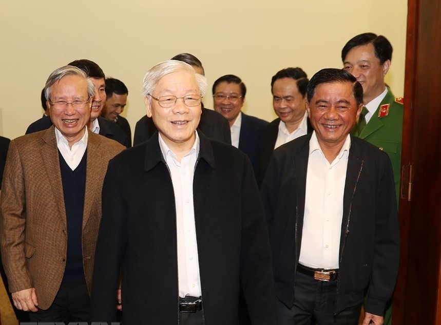 Tổng Bí thư, Chủ tịch nước Nguyễn Phú Trọng chủ trì phiên họp Ban Chỉ đạo T.Ư về PCTN. Ảnh: TTXVN