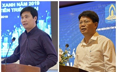 Thứ trưởng Bộ Xây dựng Nguyễn Tường Văn (ảnh trái) và Thứ trưởng Bộ Tư pháp Nguyễn Thanh Tịnh (ảnh VGP)