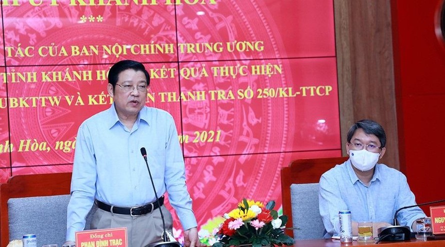 Trưởng Ban Nội chính T.Ư Phan Đình Trạc làm việc với tỉnh Khánh Hòa