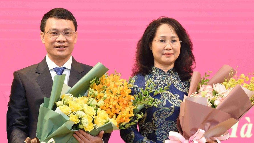 Bà Lâm Thị Phương Thanh và ông Đặng Khánh Toàn (Ảnh T.Y)