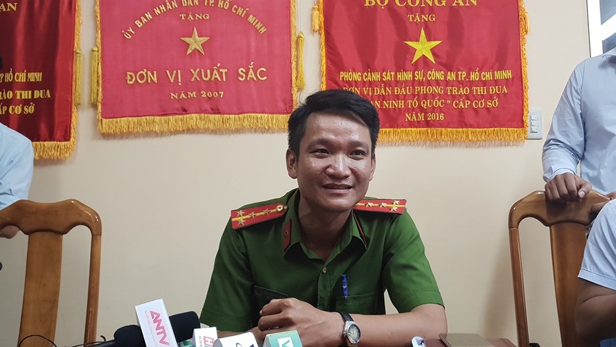 Điều tra viên Trần Thái Thuận Thời (PC02, Công an TPHCM). Ảnh Văn Minh