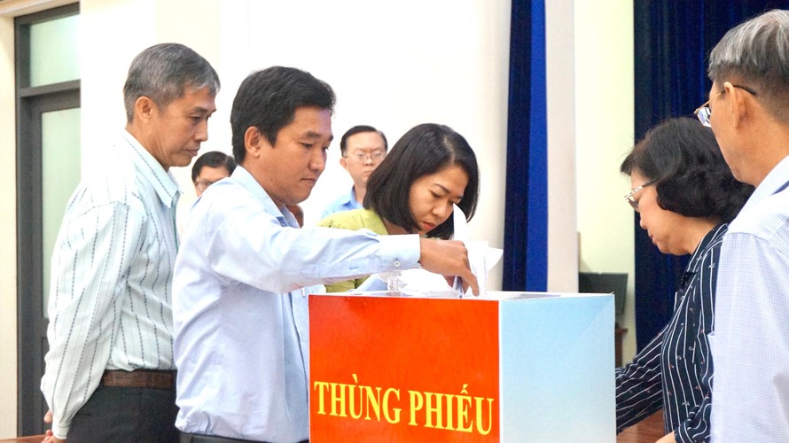 TPHCM đã tổ chức hội nghị hiệp thương lần thứ 3 để lựa chọn, lập danh sách 38 người người đủ tiêu chuẩn ứng cử đại biểu Quốc hội khoá XV. Ảnh Chang Chang
