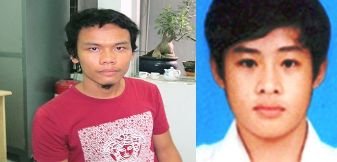 Hung thủ Nguyễn Kim An (ảnh trái) và nạn nhân Lưu Vĩnh Đạt (ảnh phải)