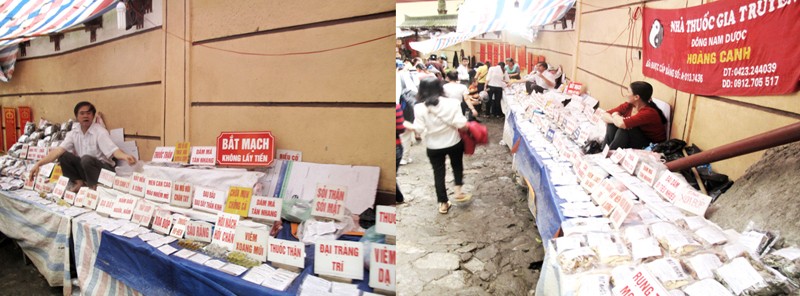 Lang băm, thuốc nam bày bán la liệt tại khu vực Chù Hương.