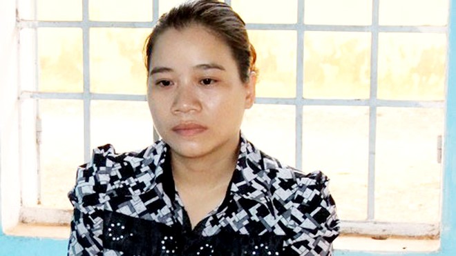 Huỳnh Nguyễn Quế Trâm - kế toán Ủy ban MTTQ Việt Nam tỉnh Bình Phước tại cơ quan điều tra