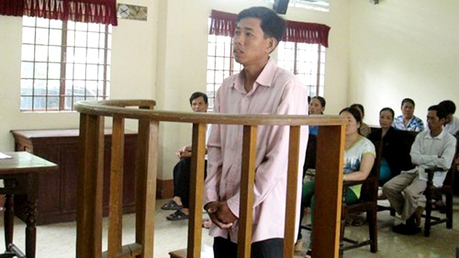 Bị cáo Đặng Văn Hoàng tại phiên tòa