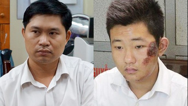 Nguyễn Mạnh Tường và Đào Quang Khánh tại cơ quan điều tra