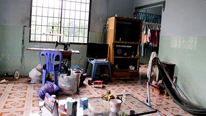 Căn nhà vợ chồng anh Sơn thuê ở, nơi xảy ra án mạng - Ảnh: Nguyễn Long