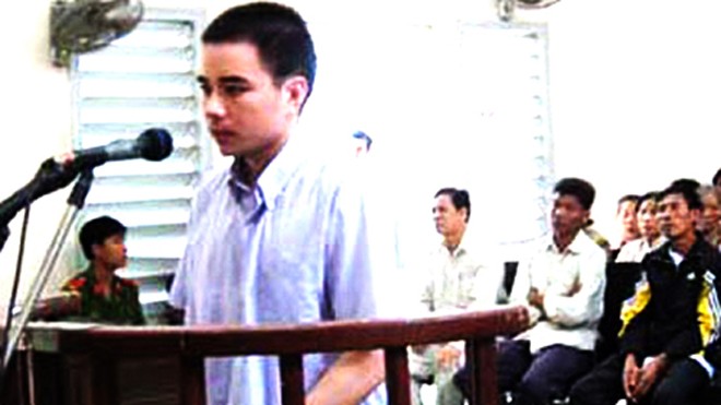 Hồ Duy Hải khi xét xử tại tòa - Ảnh: Hoàng Phương 