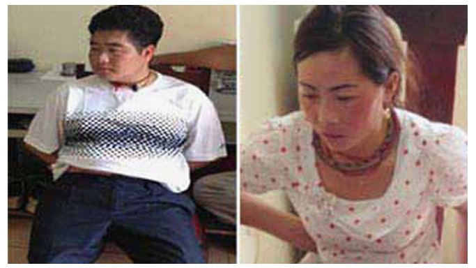 Vợ chồng "ông trùm" Tráng A Tàng (Tàng "Keangnam") và vợ Giàng Thị Sua - Ảnh: CAND