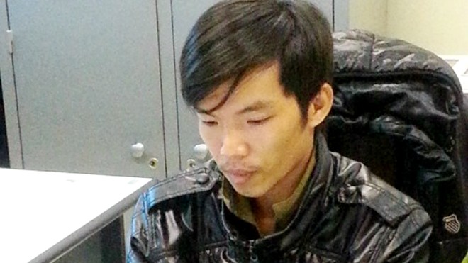 Hacker Nguyễn Đăng Hưng tại cơ quan công an