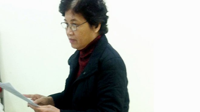 Bà Đặng Thị Toàn trước giờ tòa xử