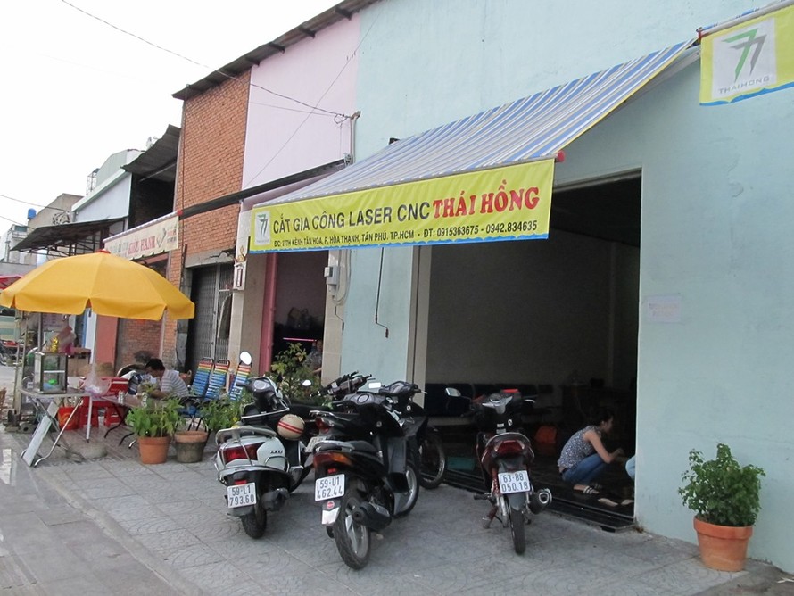 Cơ sở cắt gia công Thái Hồng nơi xảy ra vụ cướp táo tợn