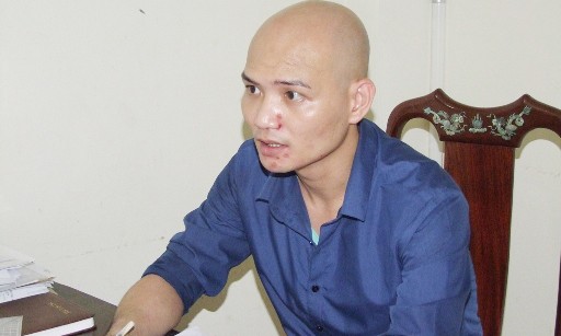 Nguyễn Ngọc Phong tại cơ quan công an