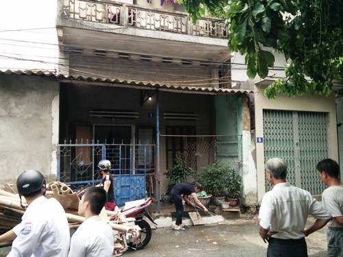 Ngôi nhà số 3 Nguyễn Bính, TP Nam Định, nơi Đỗ Đức Hùng sát hại cha mẹ trong cơn phê ma túy. Ảnh: Giang Chinh