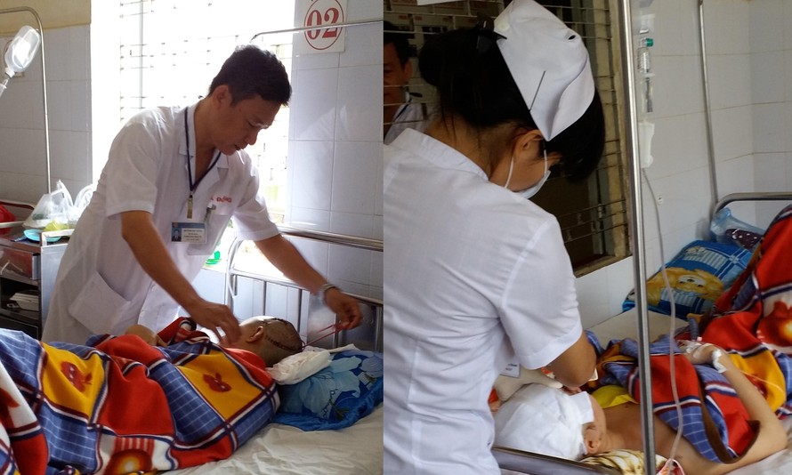 Hai mẹ con chị Hạnh vẫn đang được các y, bác sĩ chăm sóc tích cực